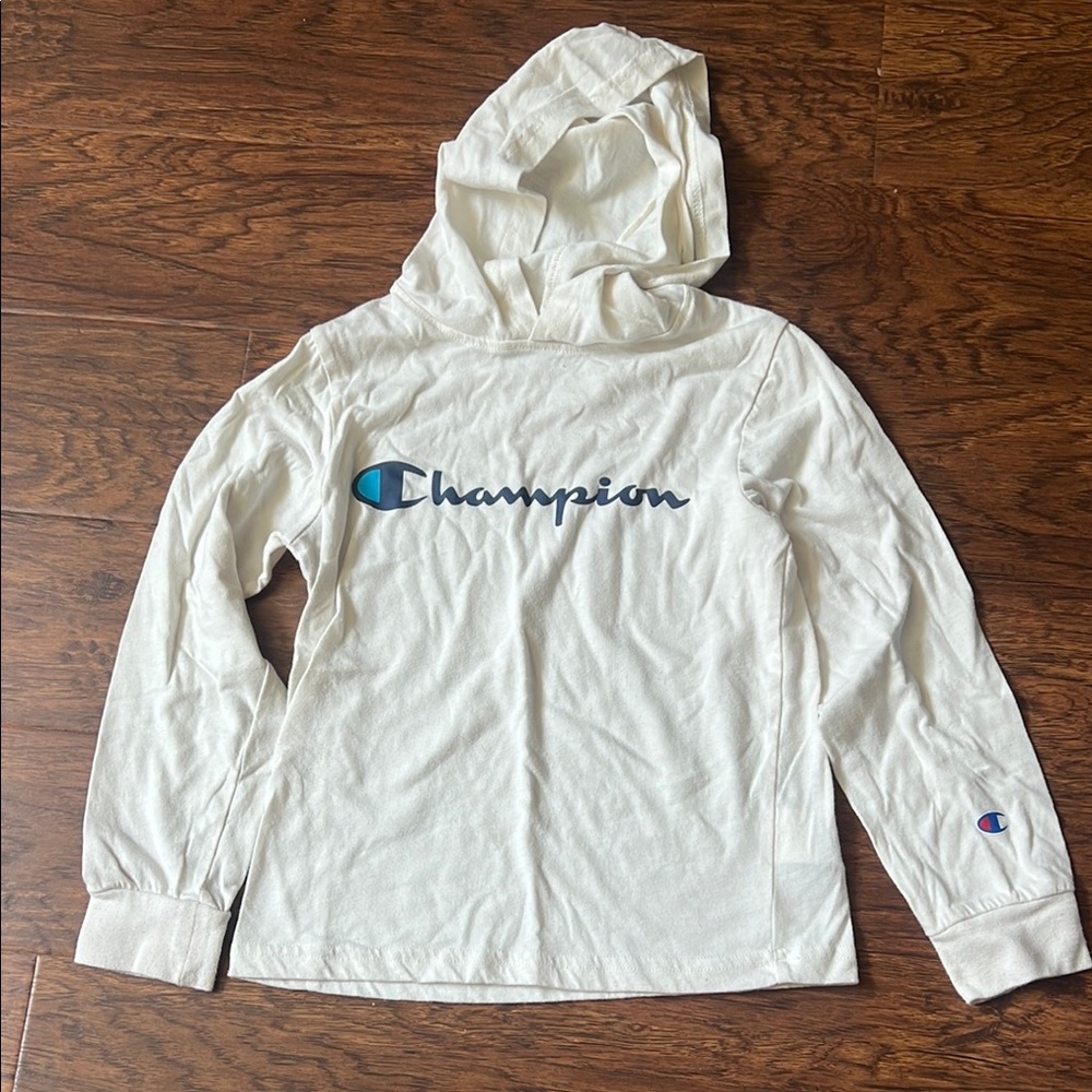 Champion Ivory Hoodie with Logo boys size 6
